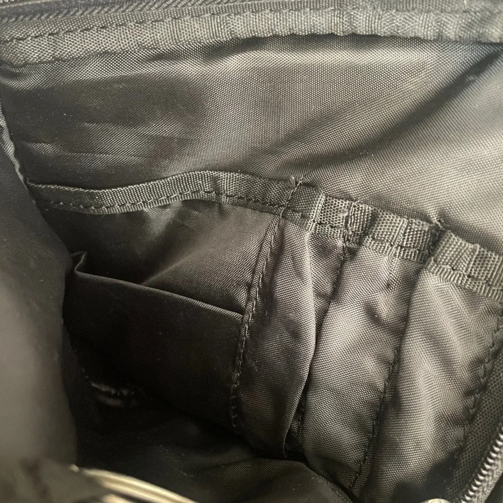 Vtg‎ Samsonite Crossbody Purse Bag Travel Faux Leather Black Adjustable